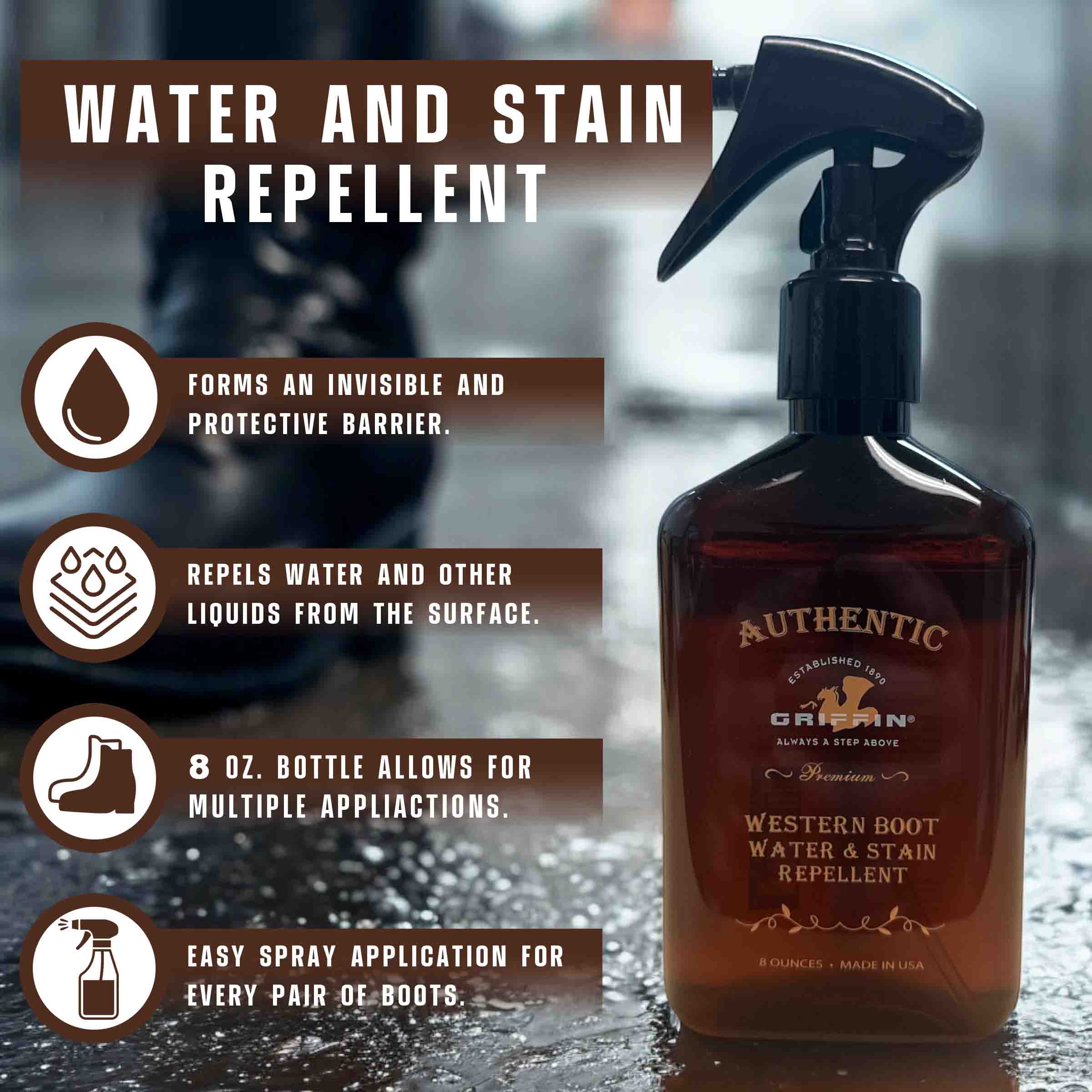 GRIFFIN BOOT CARE WATER AND STAIN REPELLENT