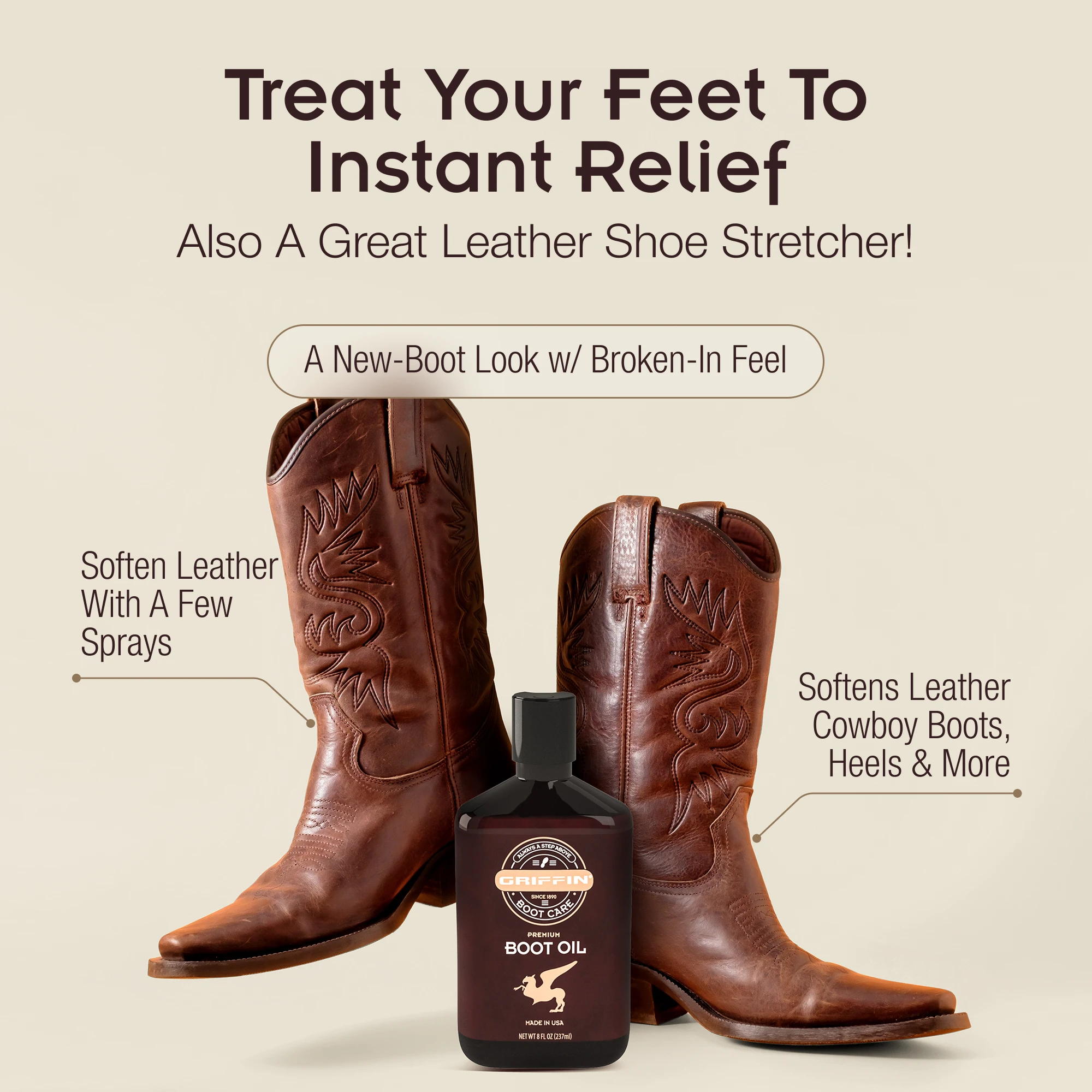 Leather softener, boot oil, boot care, leather care, boot conditioner, work boot, cowboy boot, saddles